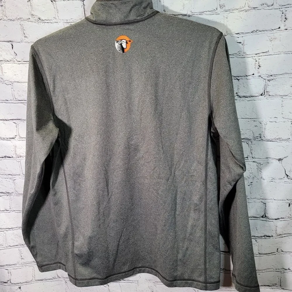 The North Face, Gray 1/4 Zip Pullover, Sheep‎ Logo on Back, Size M